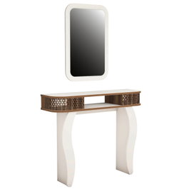 Hanah Home Damla - Aparador Blanco con Espejo